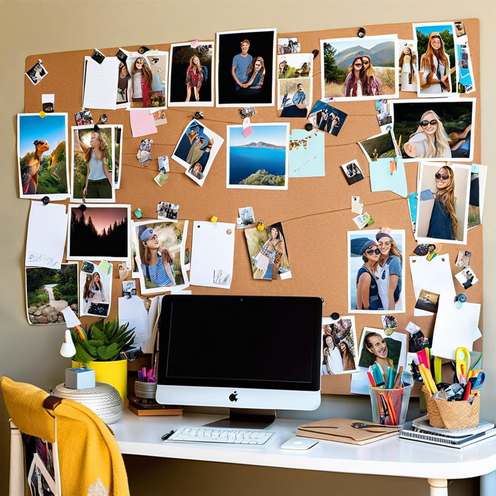 magnetic board for photos and notes