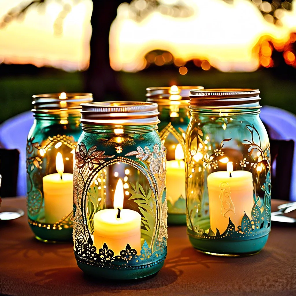 mason jar candle holders