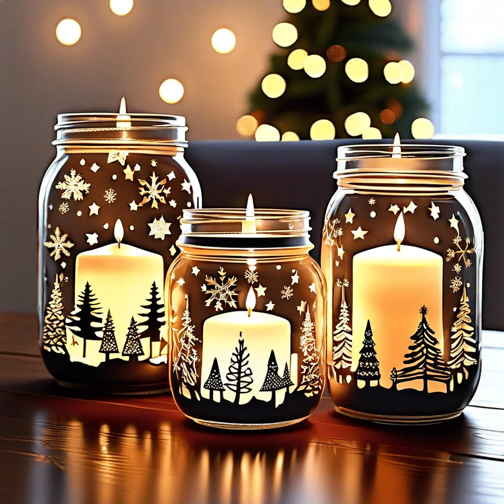 mason jar candle holders