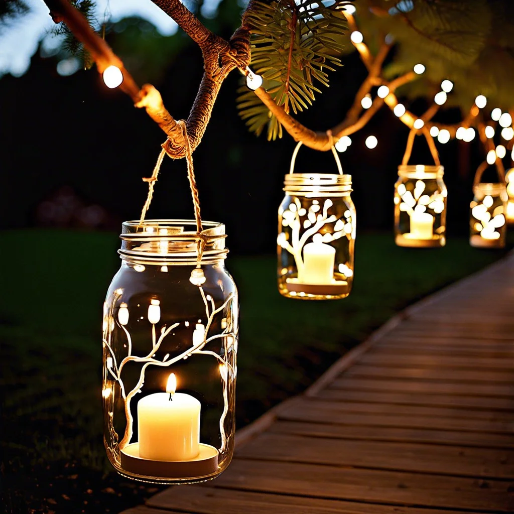 mason jar candle path