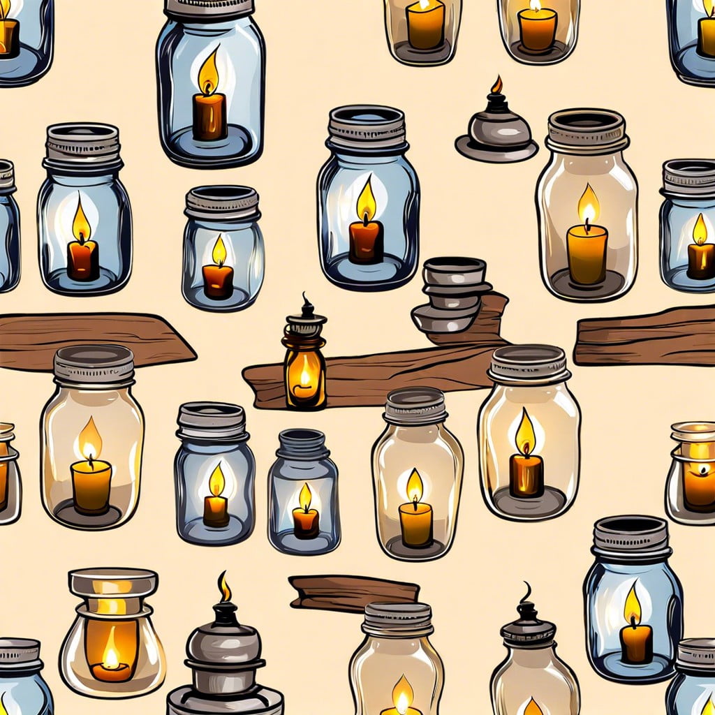 mason jar oil lamps