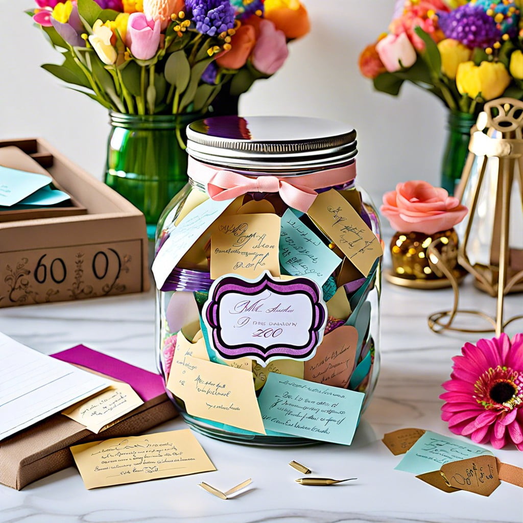 memory jar with guest notes