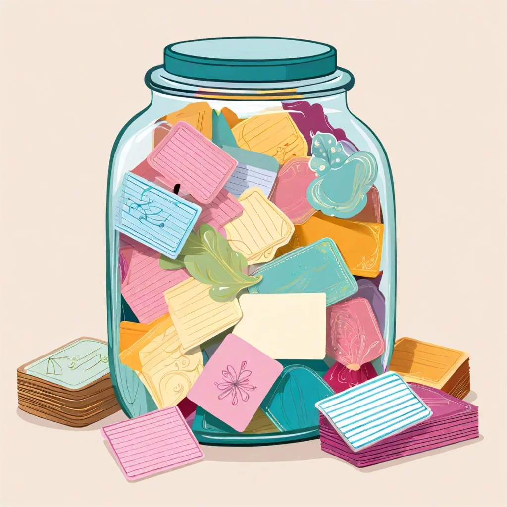 memory jar with note cards