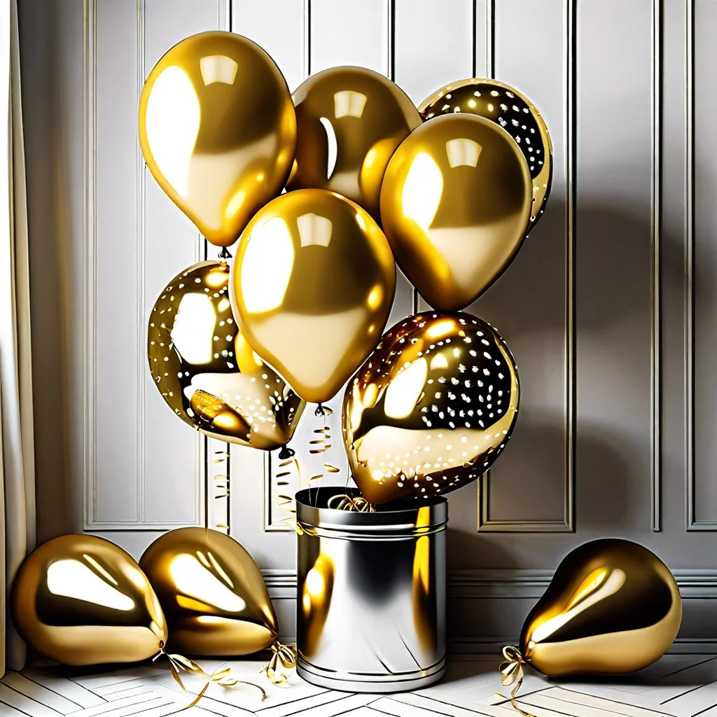 metallic gold balloons