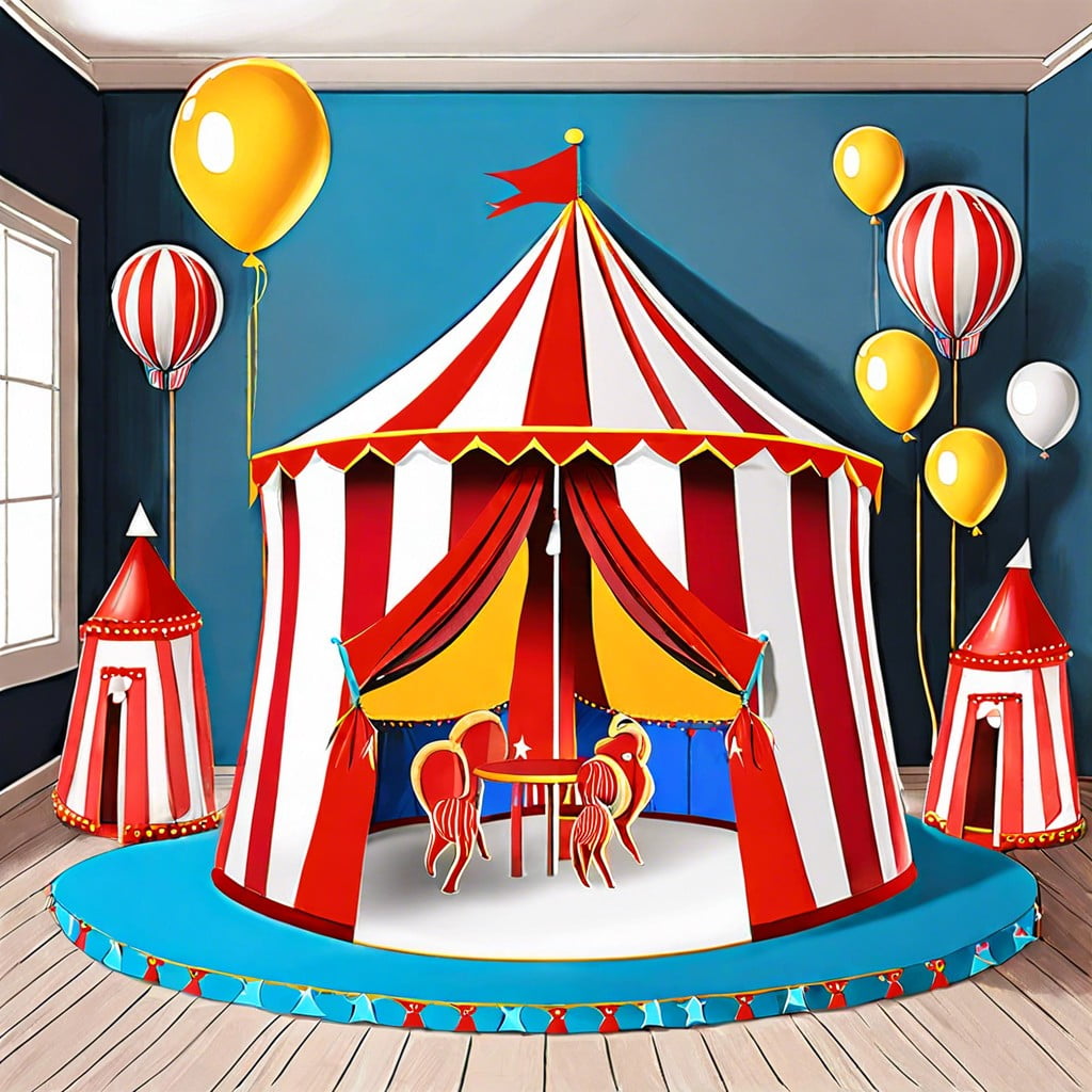 mini circus tent setup
