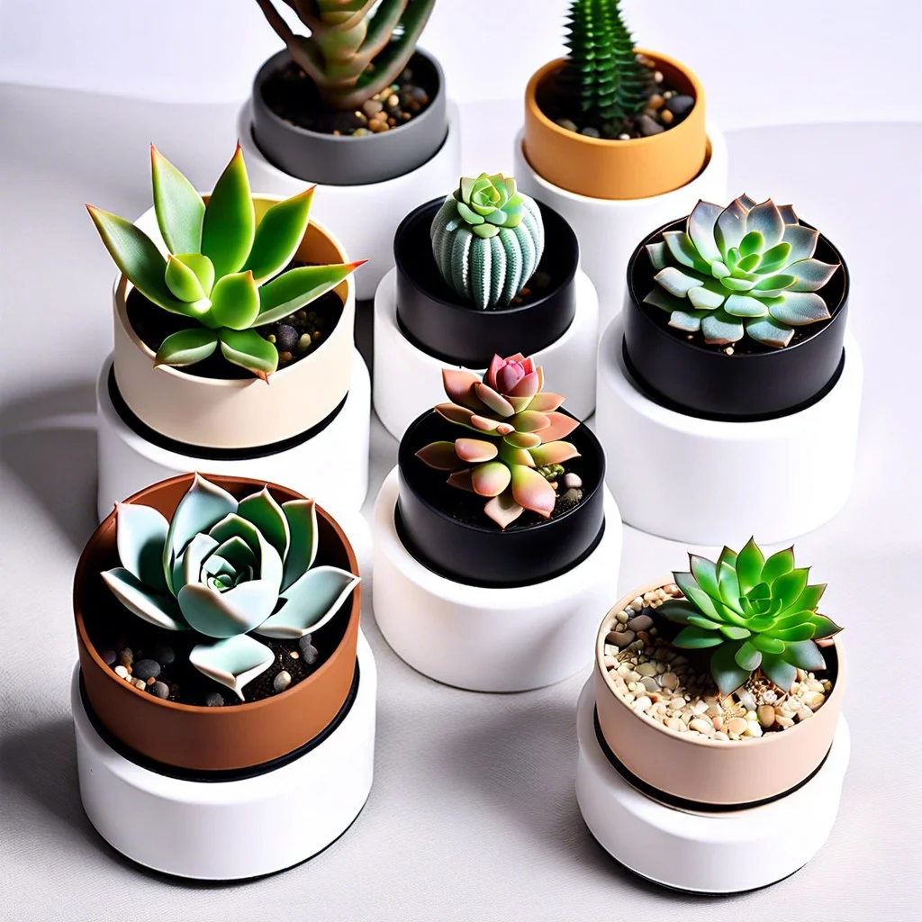 mini plants or succulents in suitable holders