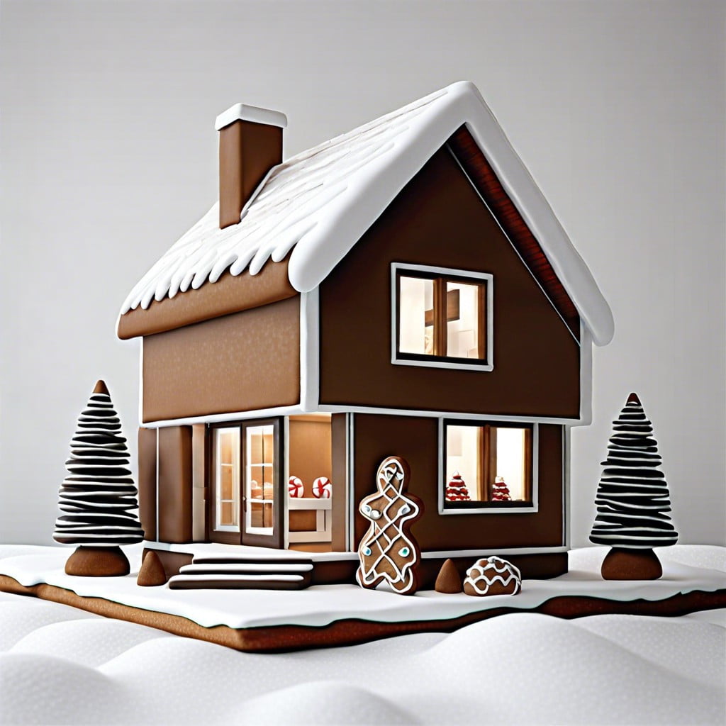 modern minimalist gingerbread house
