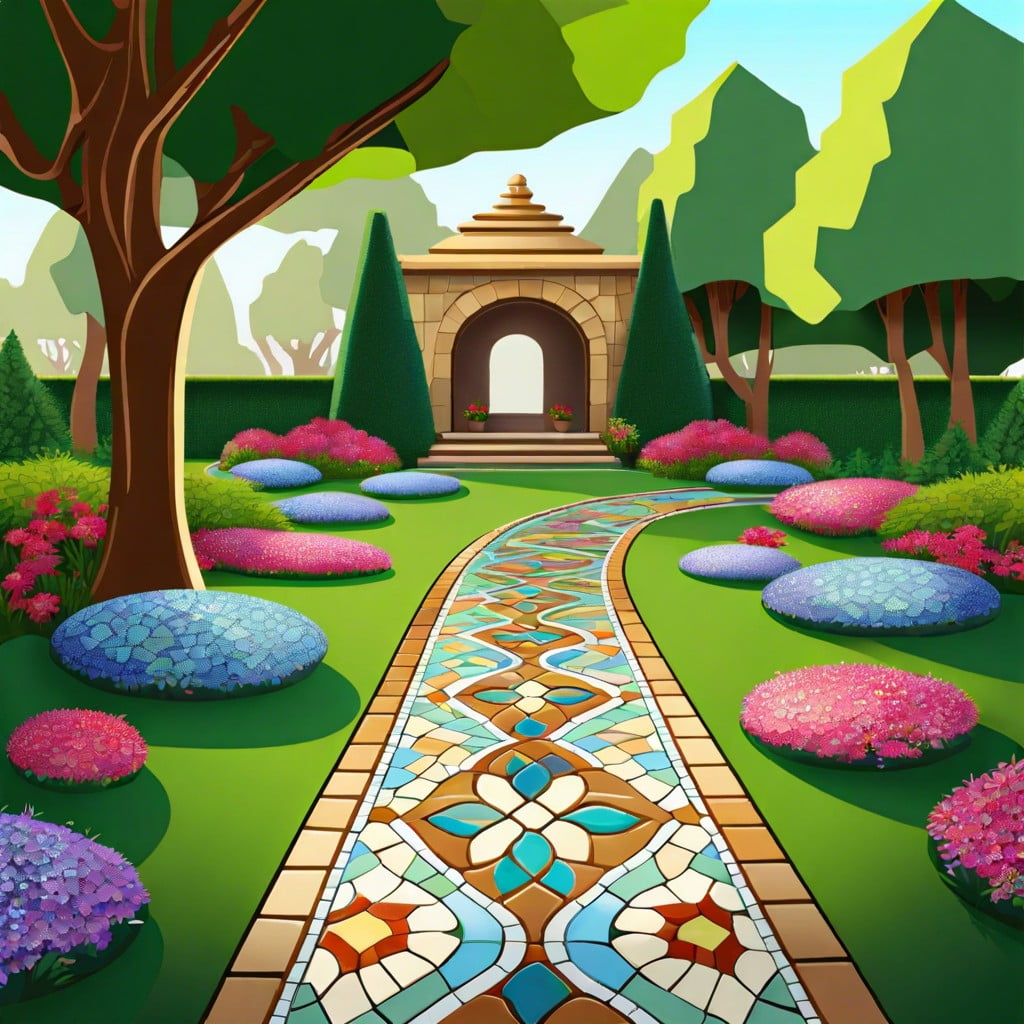 mosaic tile pathways