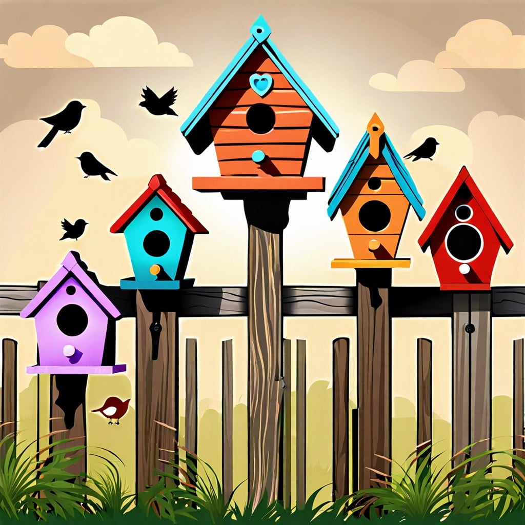 mounted birdhouses