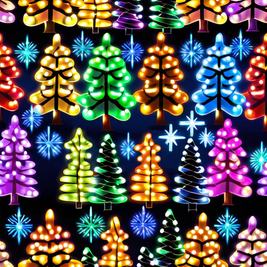 multicolor led tree wrap lights
