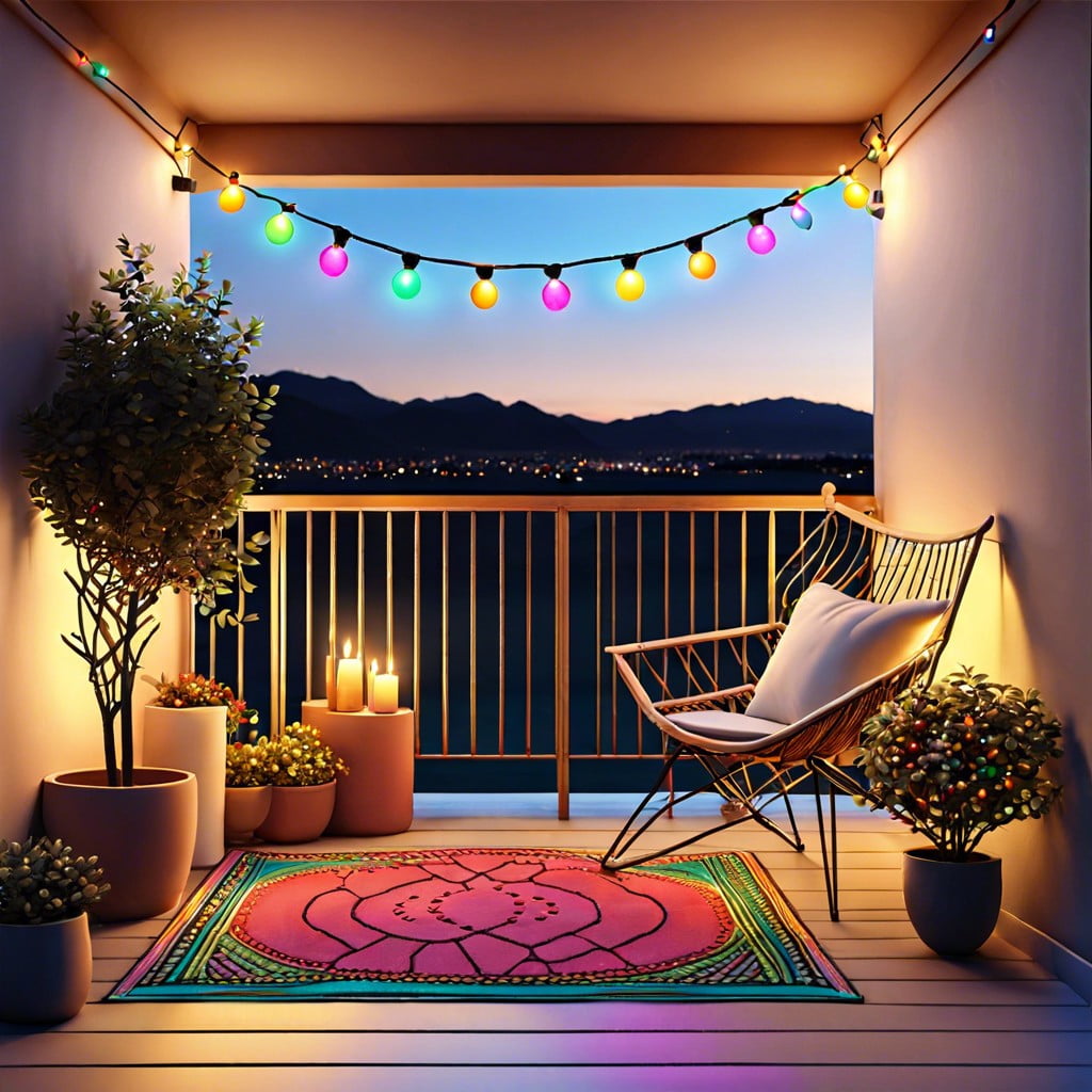 multicolored string lights