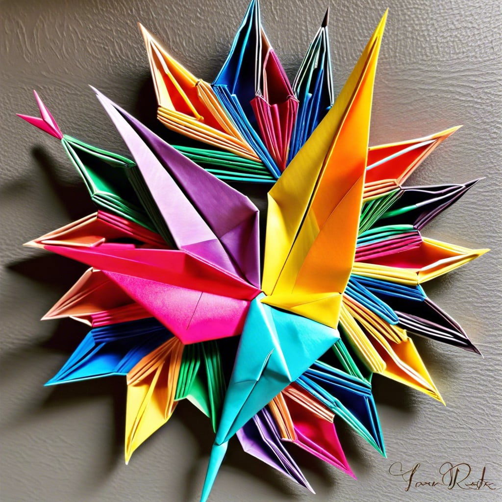 origami crane wall art