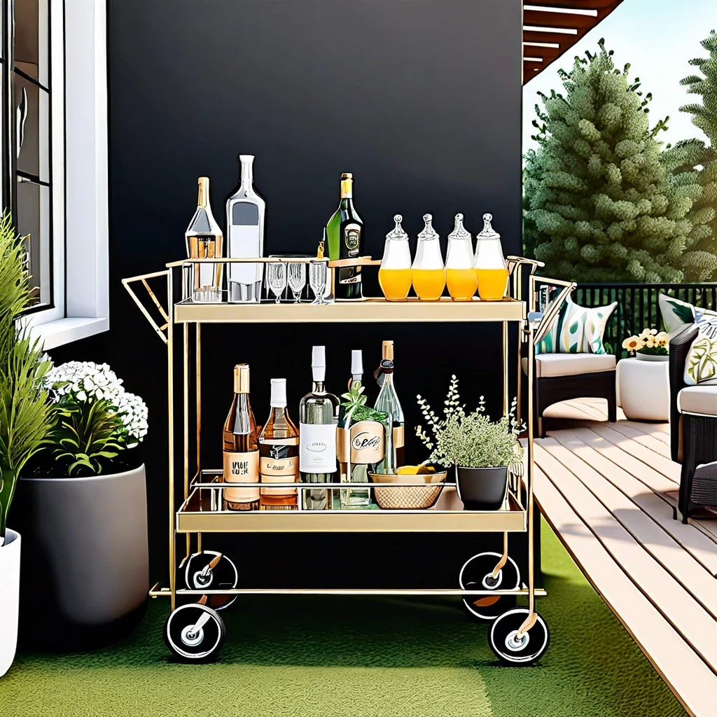 outdoor bar cart