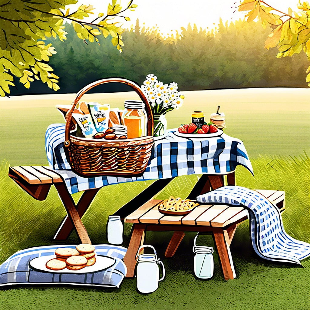 outdoor picnic setup