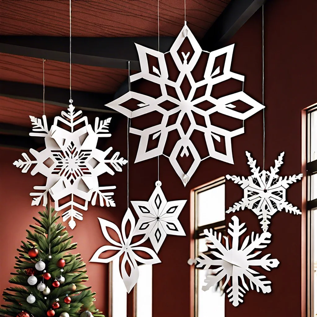 oversized paper snowflakes