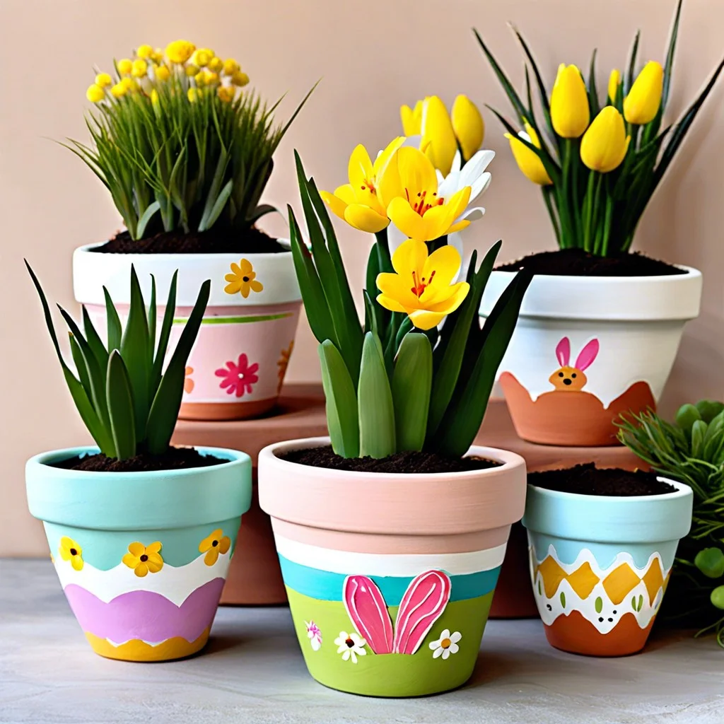 painted terracotta pots