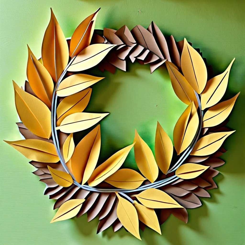 paper leaf wreath