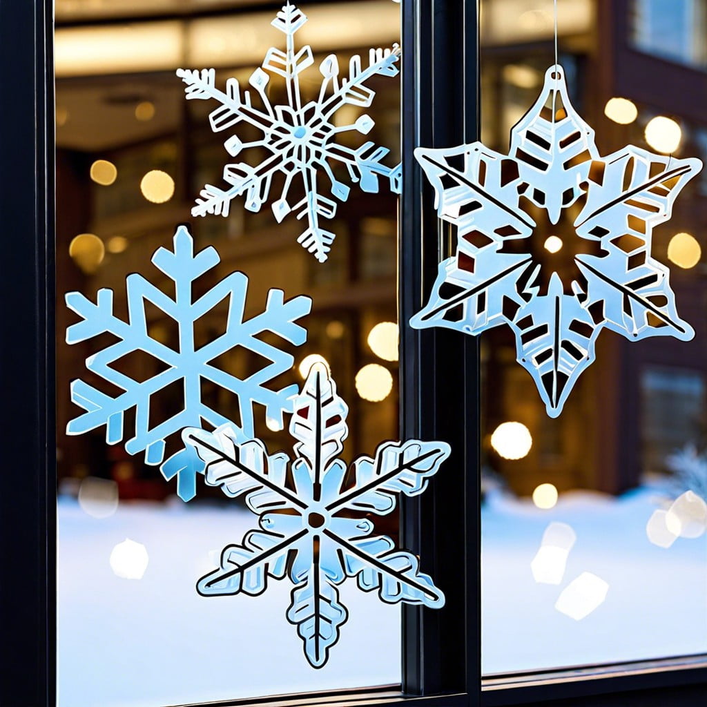 paper snowflake window stickers