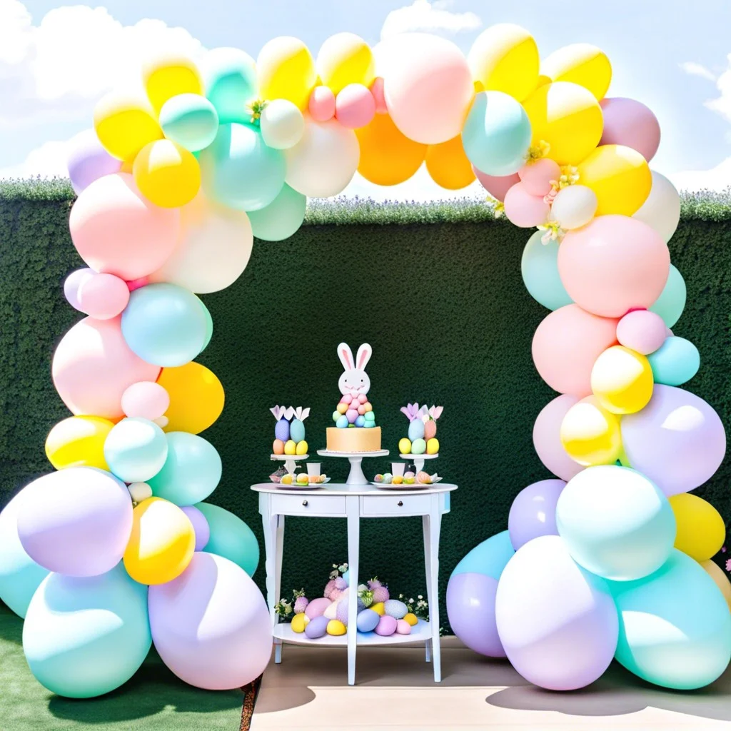 pastel balloon arch