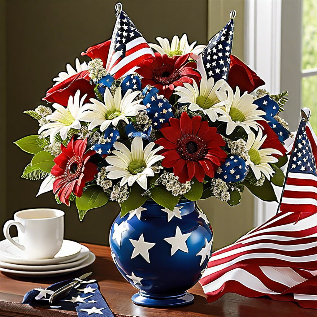 patriotic flower arrangements