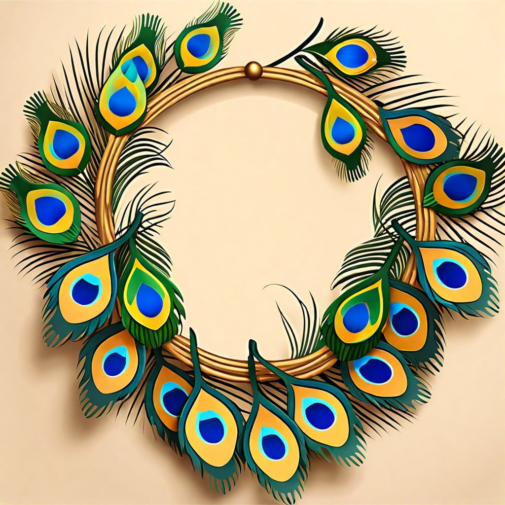 peacock feather garlands