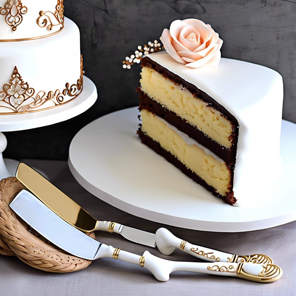 personalized cake server set