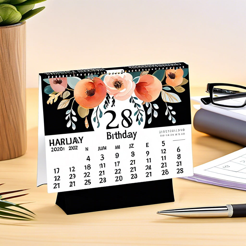 personalized desk calendar as a gift