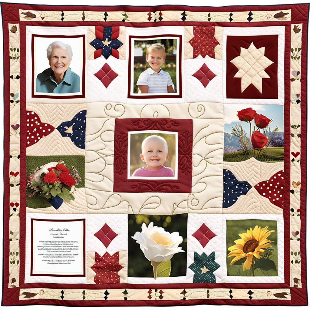 personalized memory quilt squares
