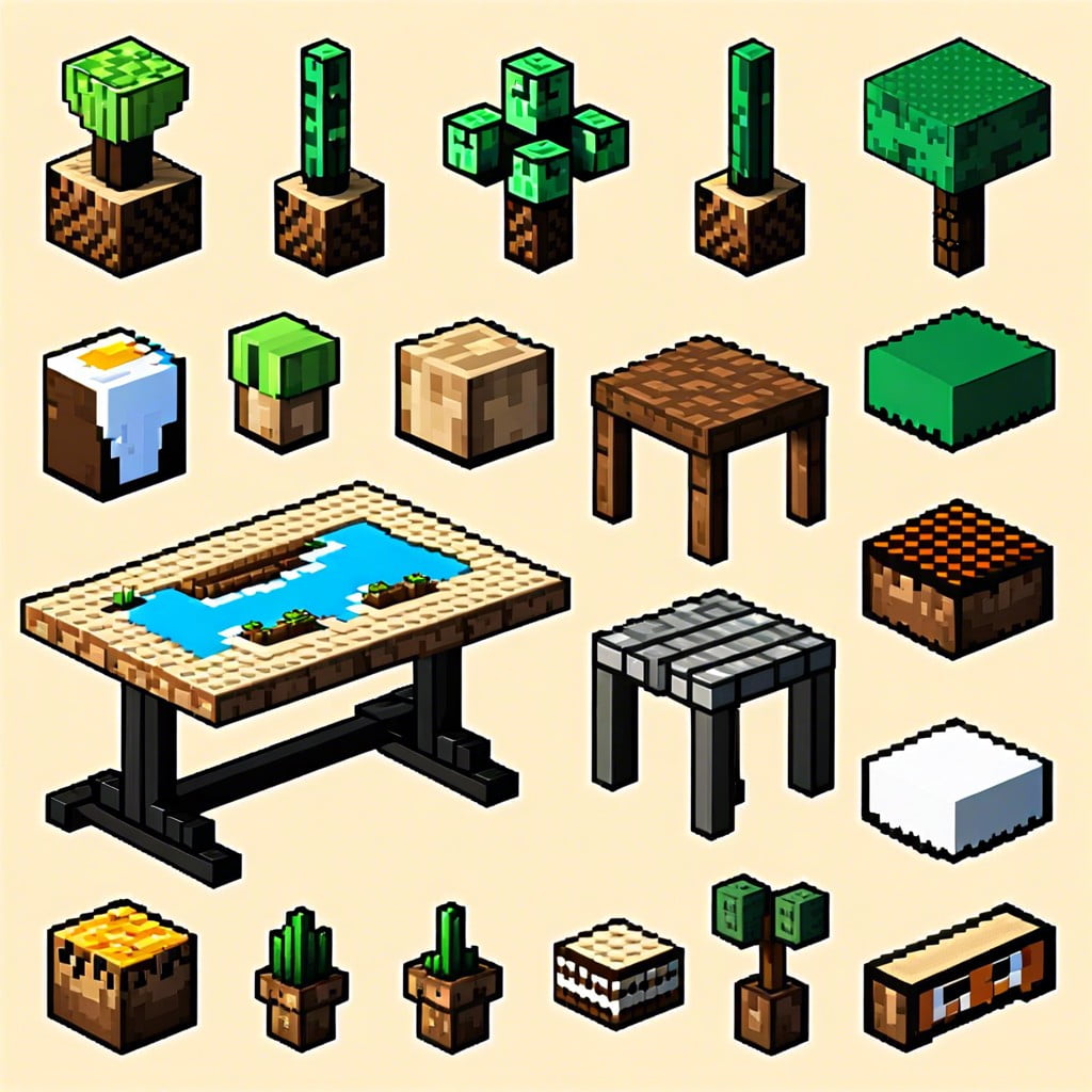 pixel art craft table
