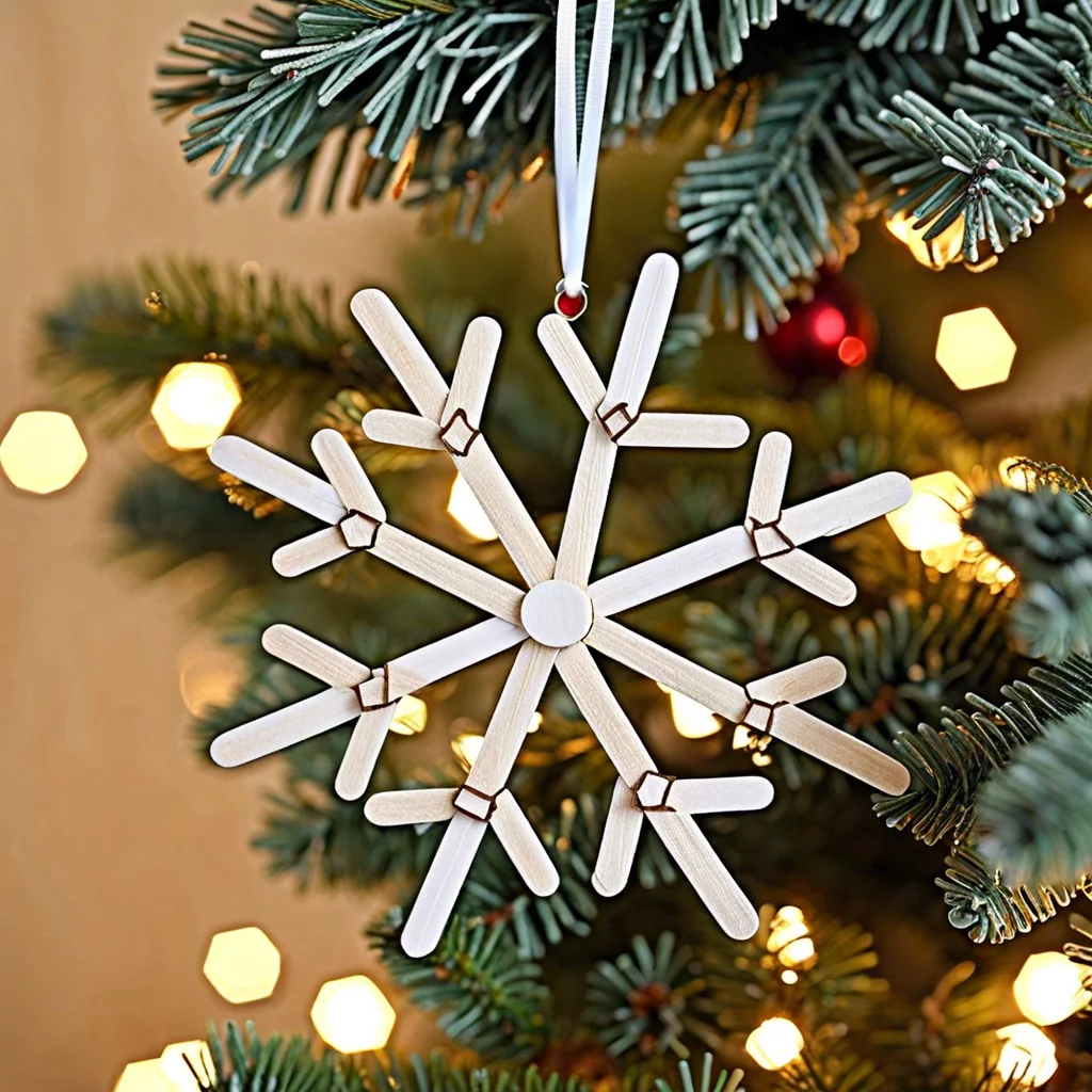 popsicle stick snowflakes