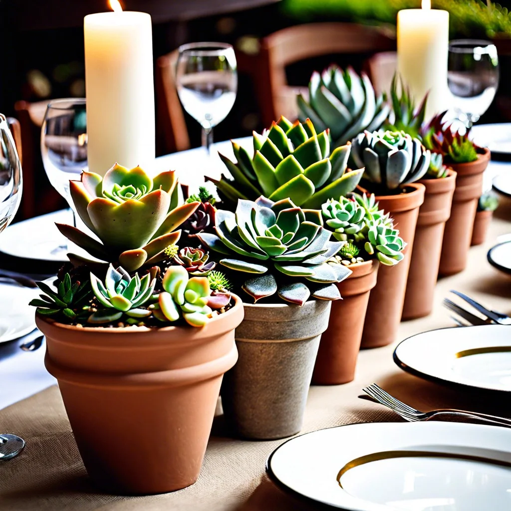 potted succulents