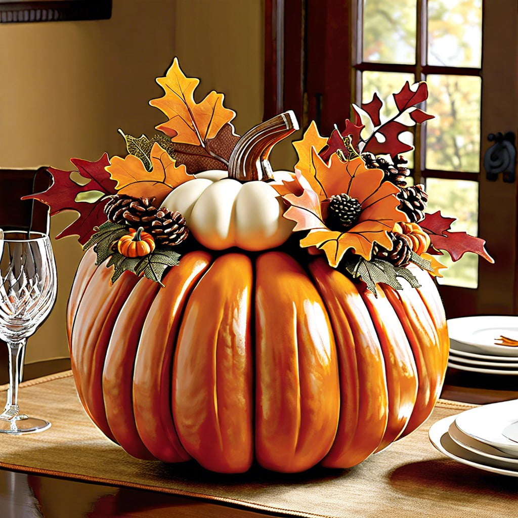 pumpkin turkey centerpiece