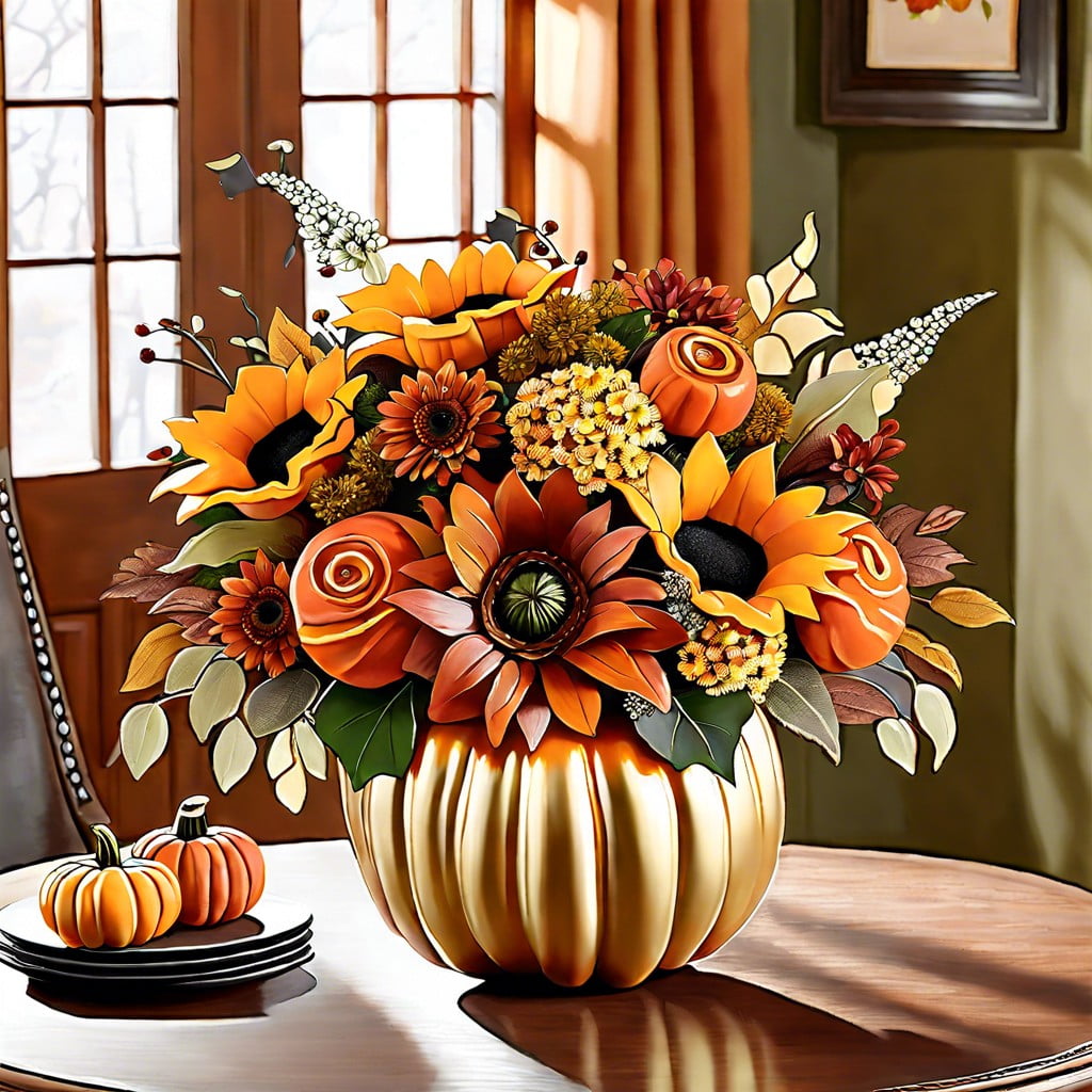 pumpkin vase centerpieces