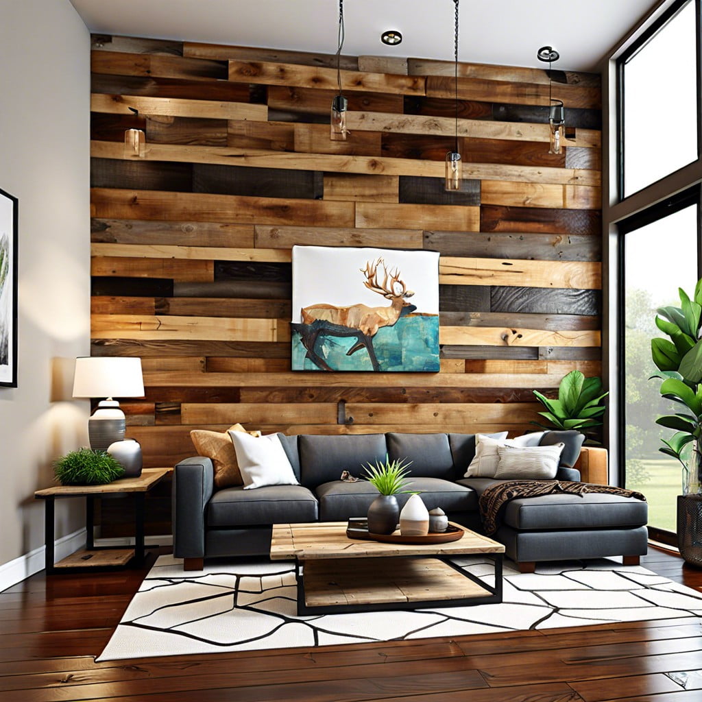 reclaimed wood accent walls