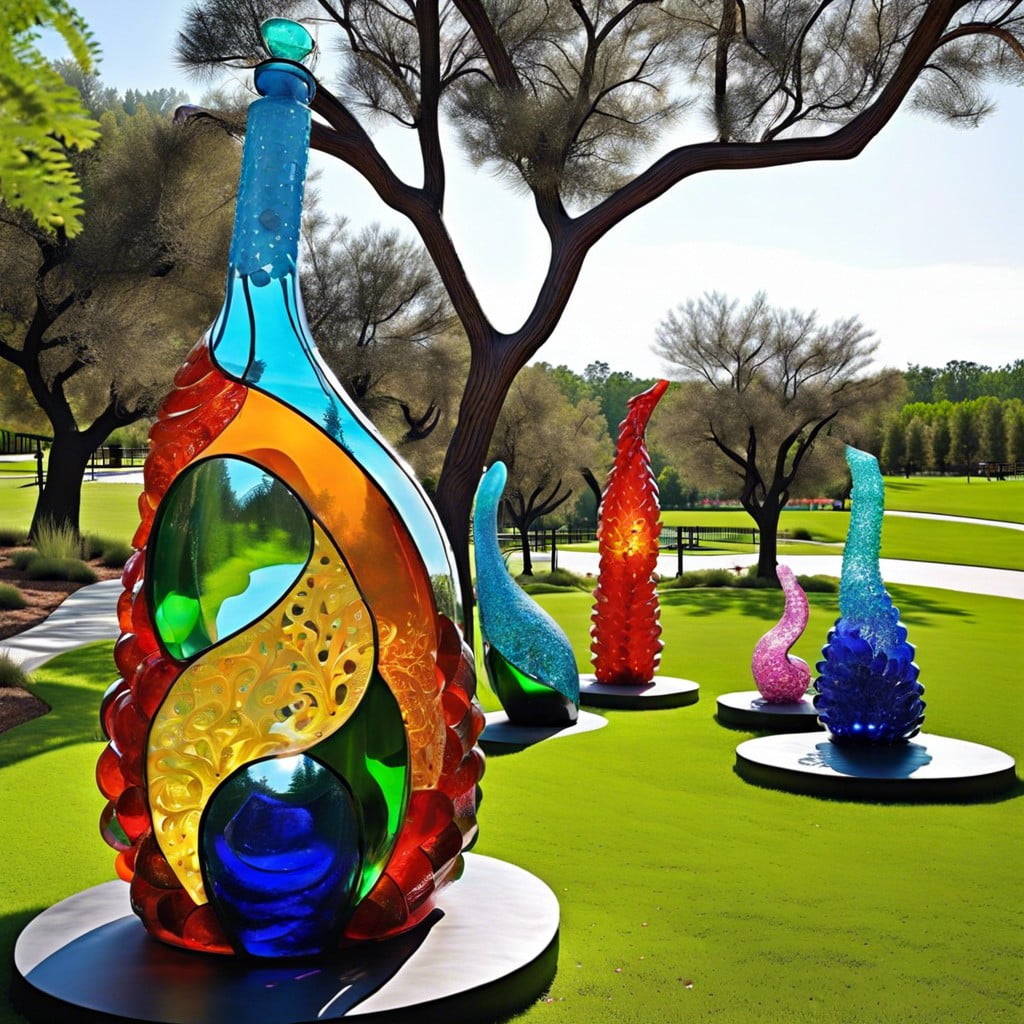 recycled bottle sculptures