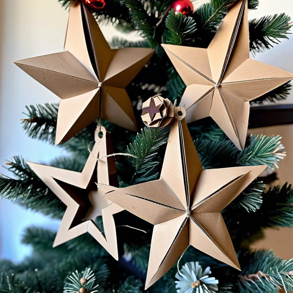 recycled cardboard stars