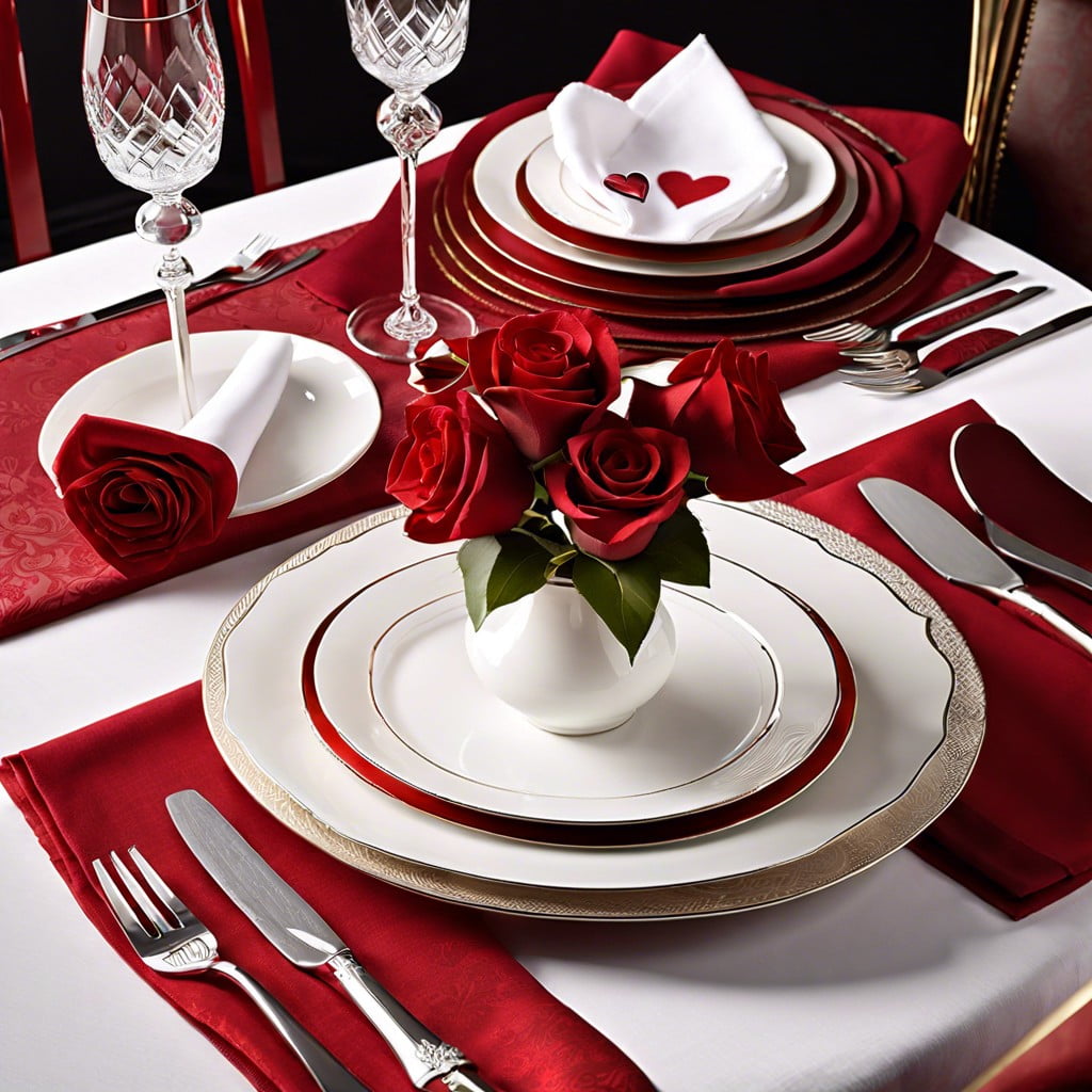 red and white napkins
