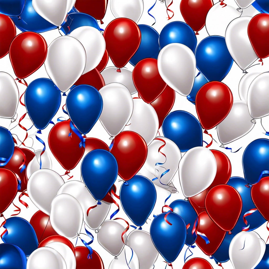 red white and blue balloons