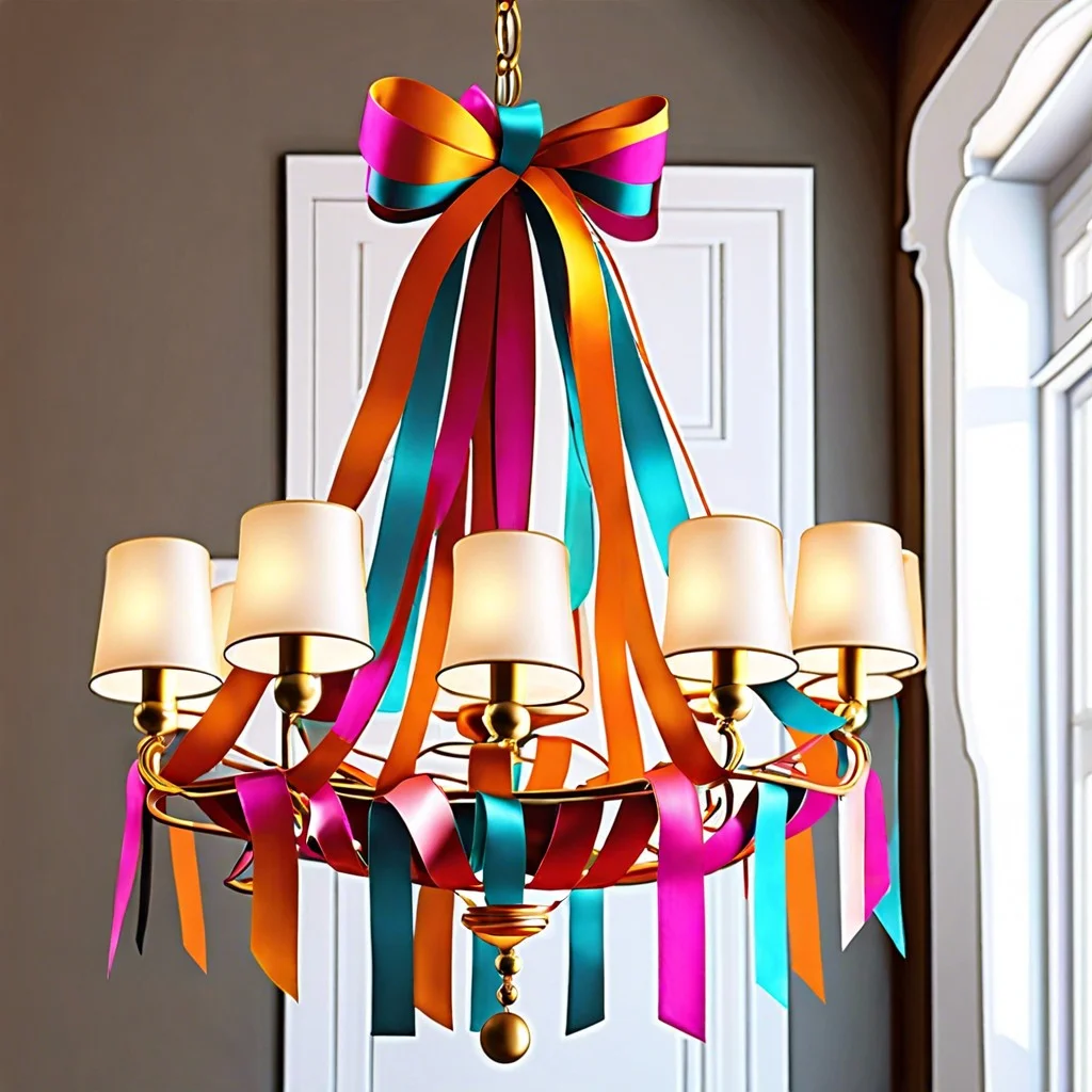 ribbon chandeliers