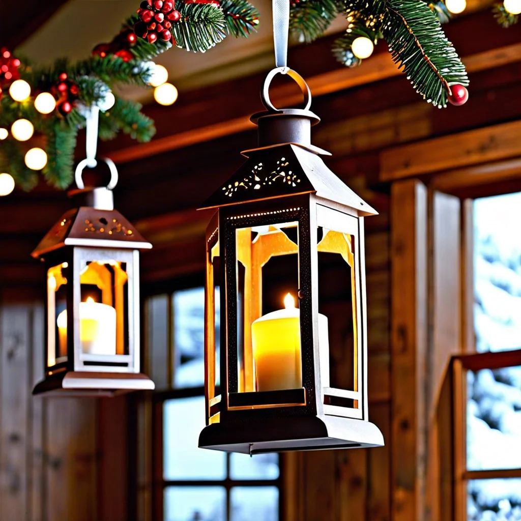 rustic lanterns with led candles