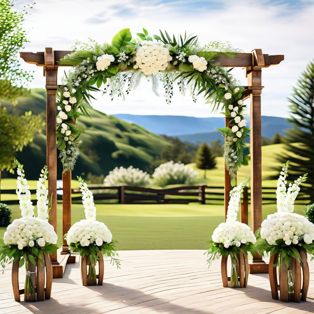 rustic wooden arch