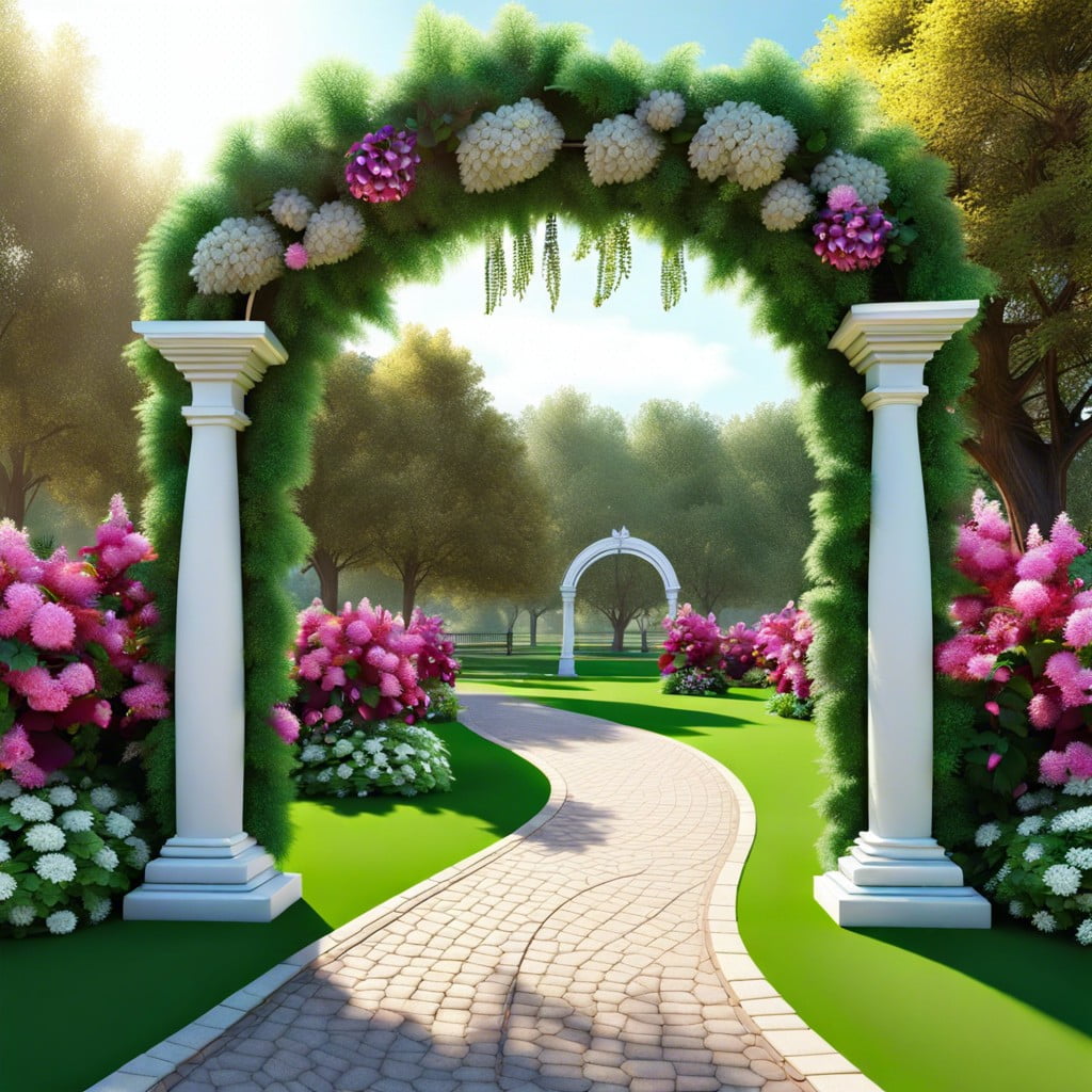seasonal floral archways