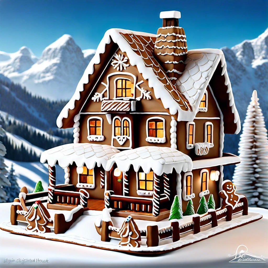 ski chalet gingerbread house