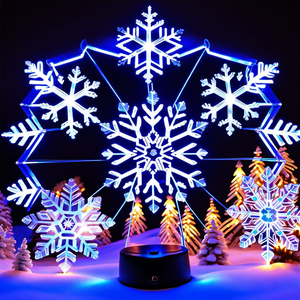 snowflake laser light show