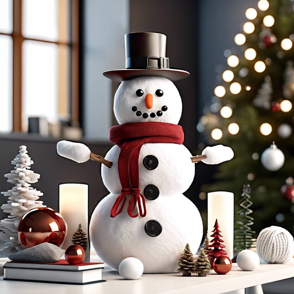 snowman wonderland create a three dimensional snowman with cotton and accessories