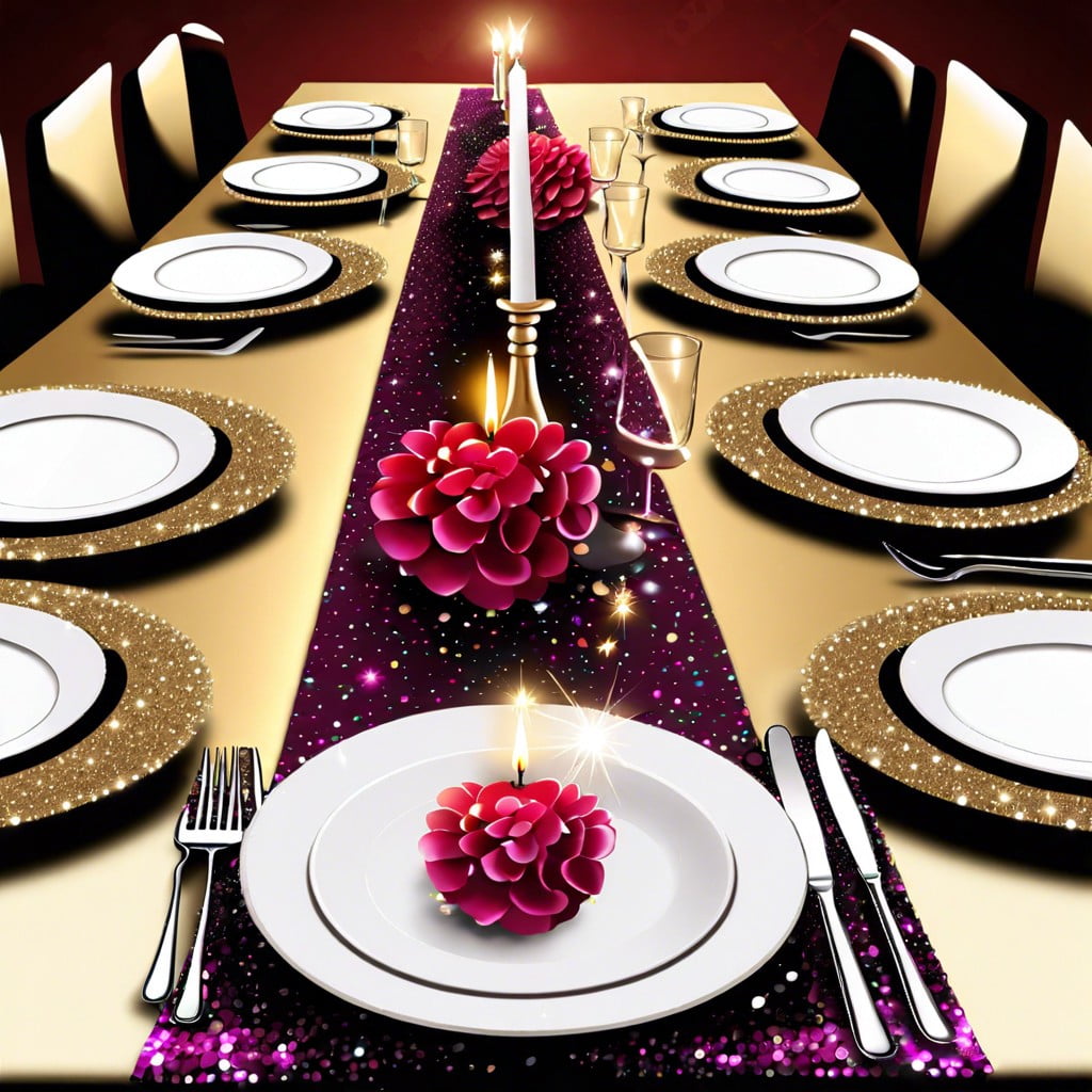 sparkling table runners