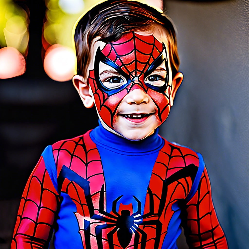 spider themed face painting