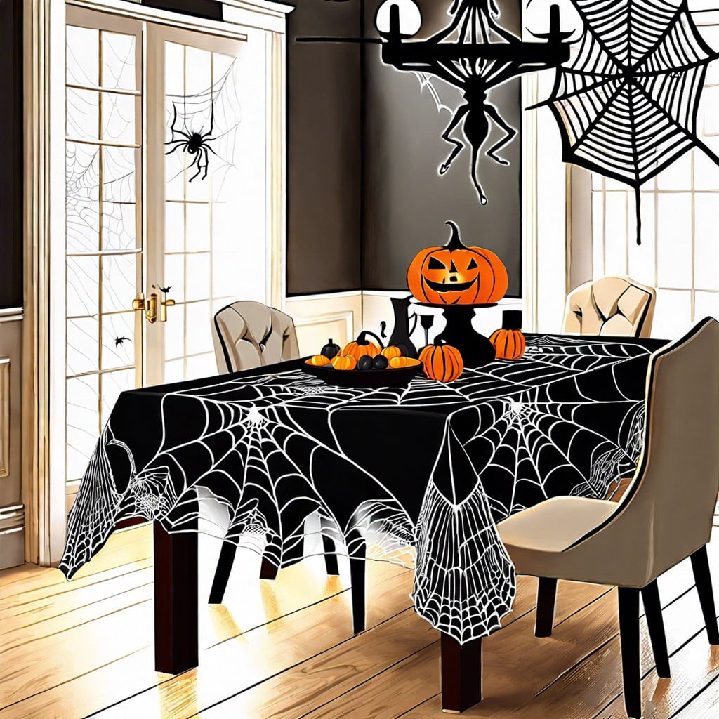 spider web tablecloth