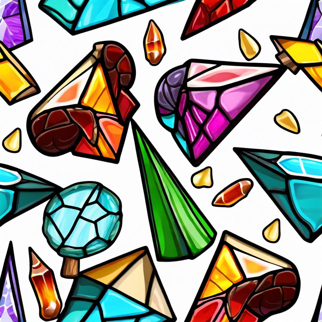 stained glass candy shards