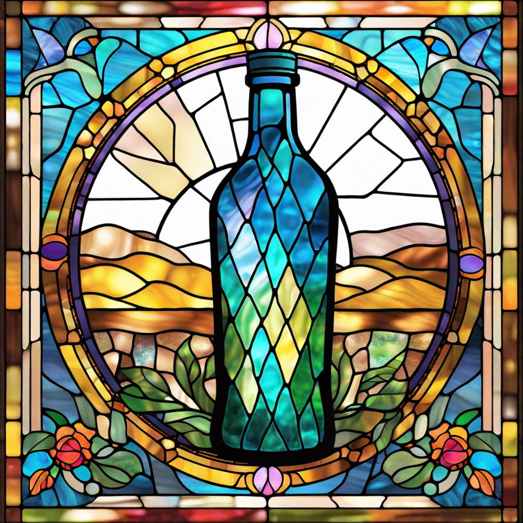 stained glass effect bottles